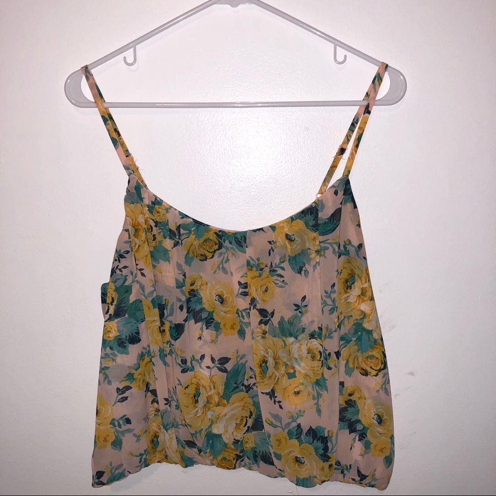 Cropped floral top
